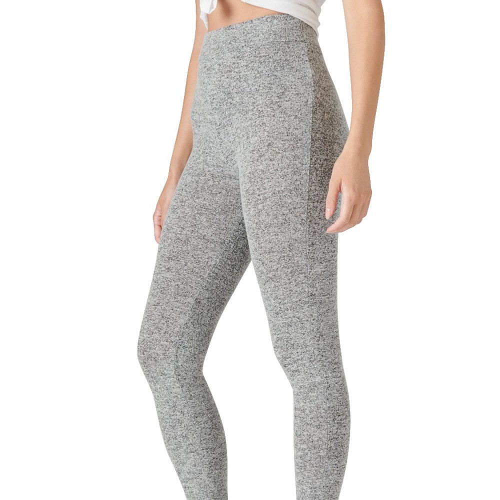 Lucky Brand Cloud Jersey Ribbed Legging - Medium Heather Gray - Picture 3 of 7